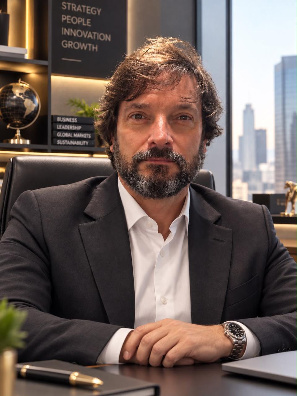 Emerson Di Leone em seu ambiente de trabalho
